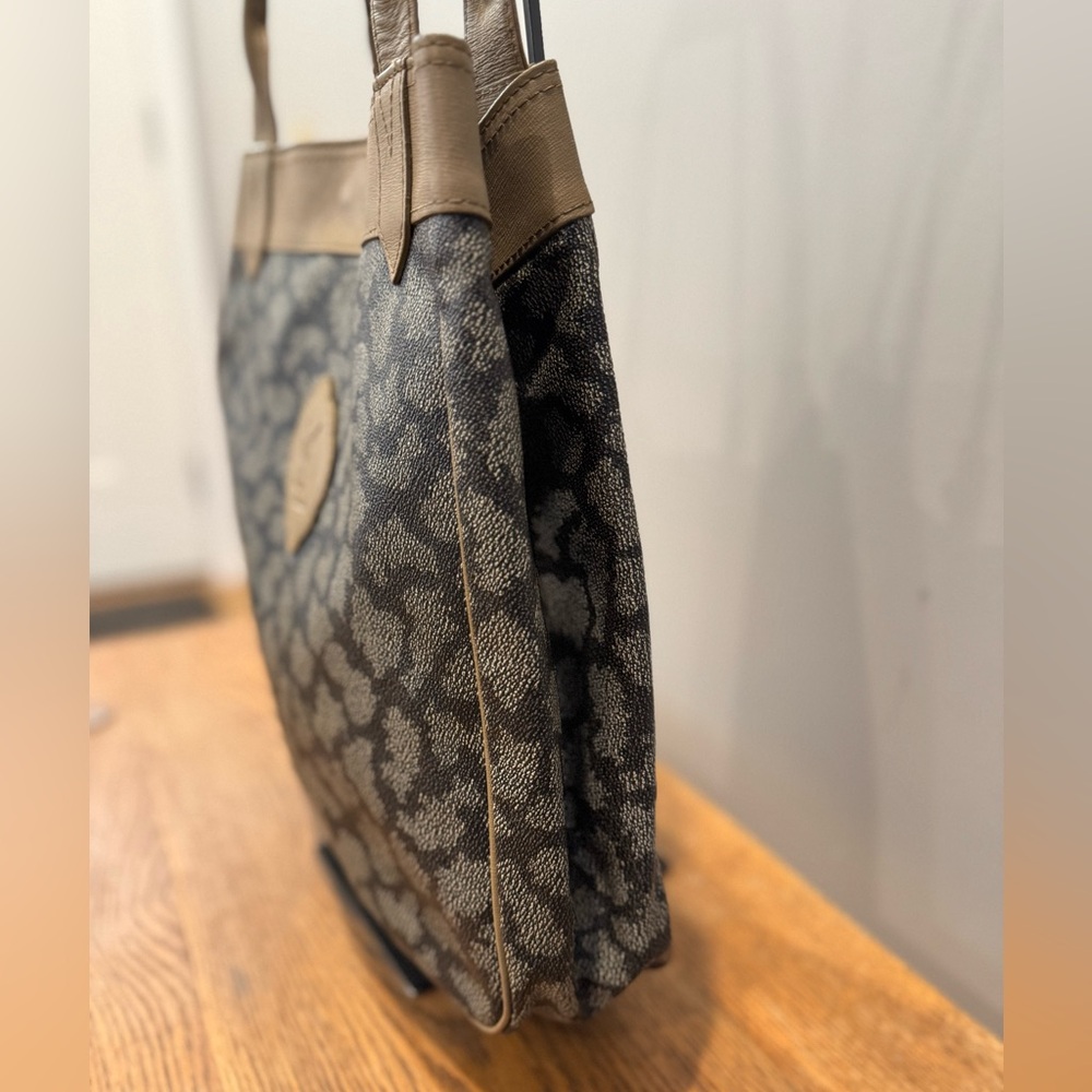 Yves Saint Laurent YSL Vintage Giraffe Print Canvas Tote Shoulder Bag - Picture 5 of 12
